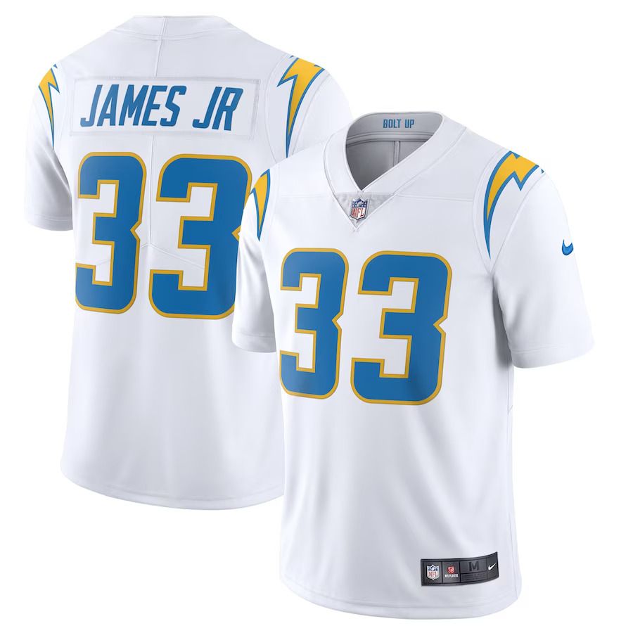 Men Los Angeles Chargers 33 Derwin James Nike White Vapor Limited NFL Jersey